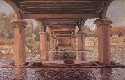 Alfred Sisley Under the Bridge at Hampton Court Spain oil painting artist